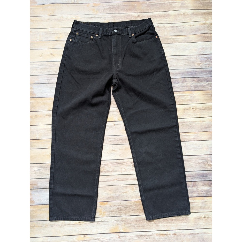 Levi's 550 Relaxed Fit Jeans Mens 38x32 (Fits 36x29) Cotton Black Tapered Leg
